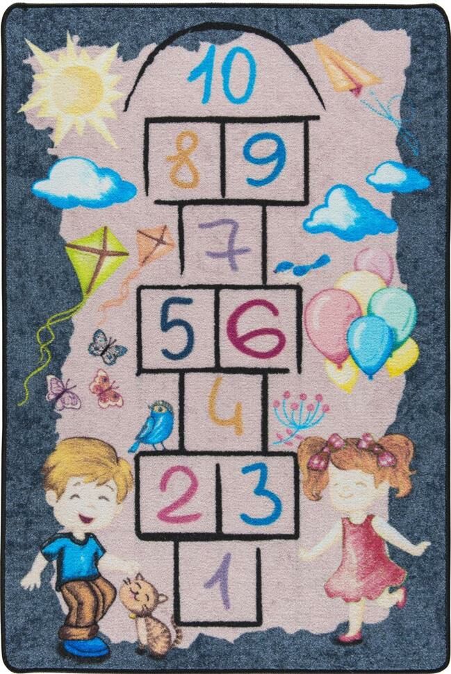 Sokak Oyunu Desenli Çocuk Halısı 133*190