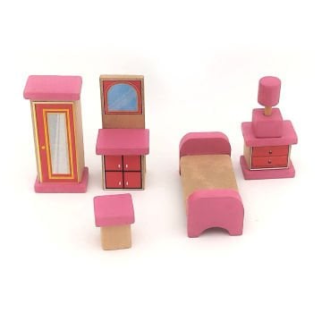 Ahşap Minyatür Yatak Odası 6 parça