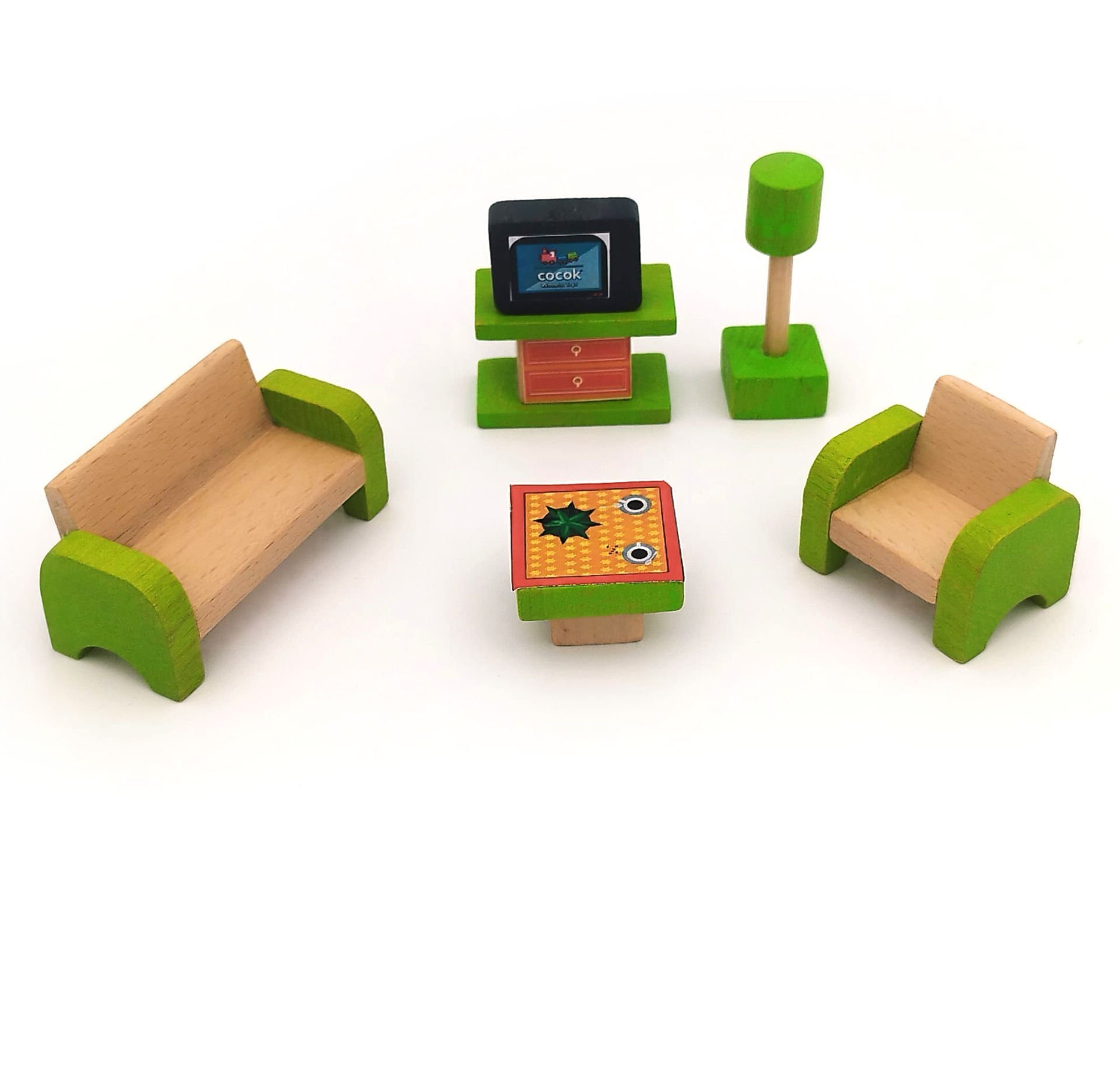 Ahşap Minyatür Oturma Odası  5 Parça