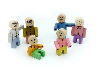 Ahşap Minyatür Aile Seti 6 Parça