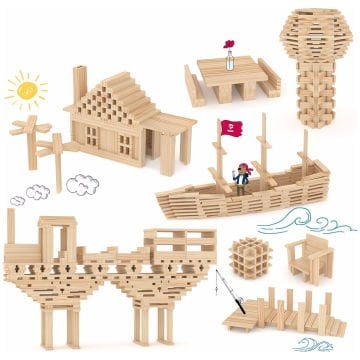 Ahşap Yapı Blokları 200 Parça