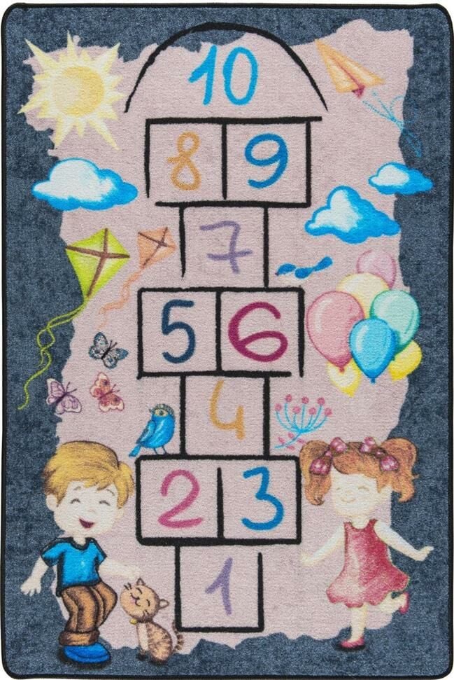 Sokak Oyunu Desenli Çocuk Halısı 133*190