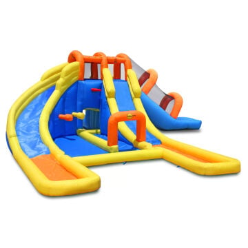 Şişme Süper Aqua Oyun Parkı Islak ve Kuru Su Kaydırağı