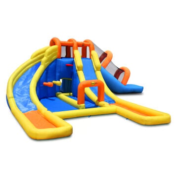 Şişme Süper Aqua Oyun Parkı Islak ve Kuru Su Kaydırağı