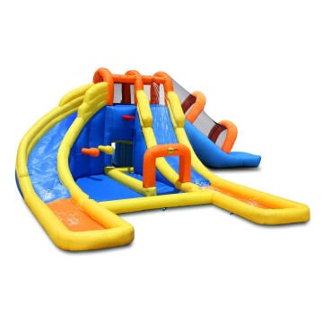Şişme Süper Aqua Oyun Parkı Islak ve Kuru Su Kaydırağı