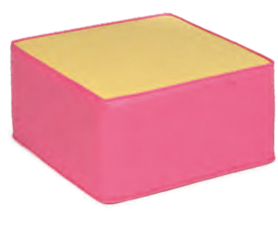 Kare Puf Suni Deri 25cm