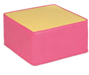Kare Puf Suni Deri 25cm