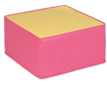 Kare Puf Suni Deri 32cm